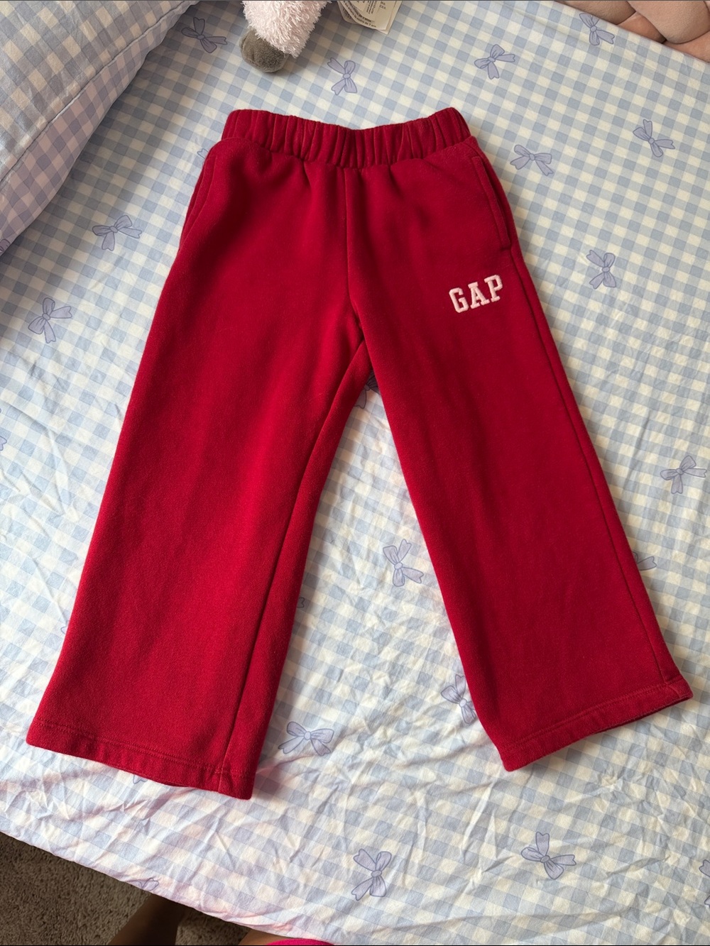 GAP Bright Red Fleece Sweatpants
